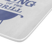 König des Grills, blau Schneidebrett (Ecke)