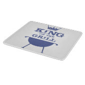 König des Grills, blau Schneidebrett (Ecke)