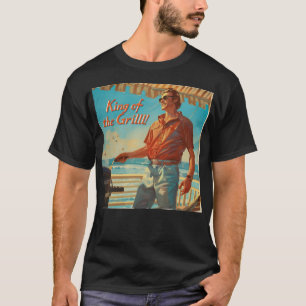 König des Grills! Digitale Kunst T-Shirt