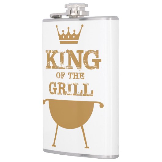 König des Grills, Gold Flachmann (Links)