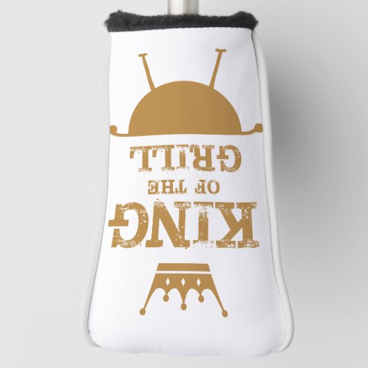 König des Grills, Gold Golf Headcover (Rotieren 90)