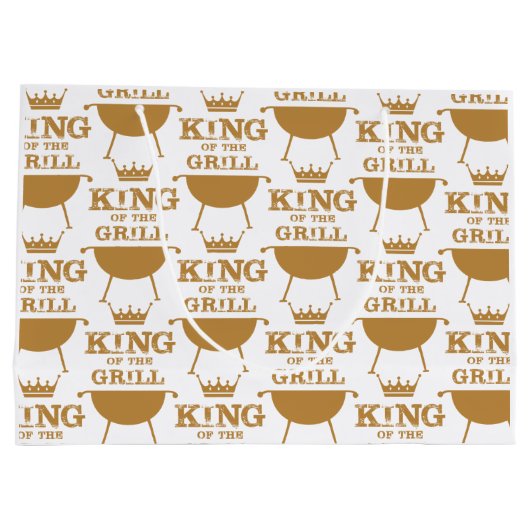 König des Grills, Gold Große Geschenktüte (Rückseite)