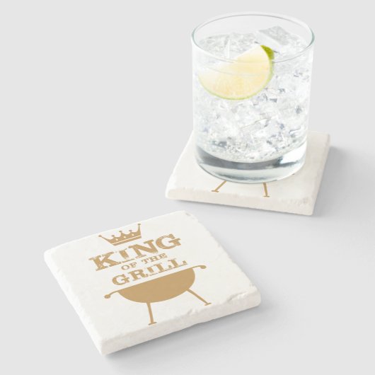 König des Grills, Gold Steinuntersetzer (Seitenansicht)