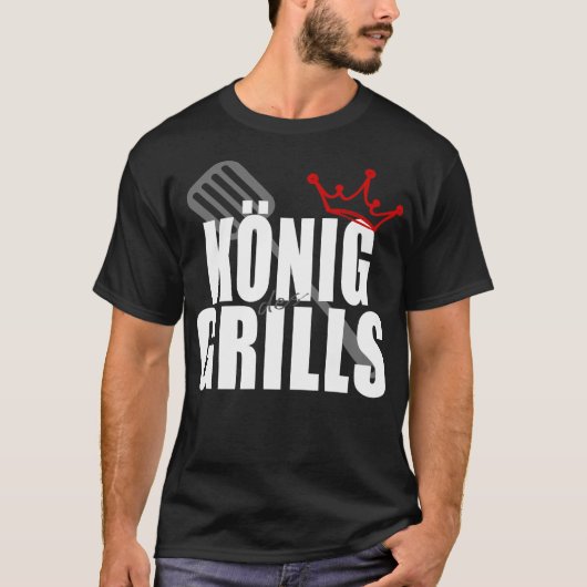 König des Grills Krone Gillbesteck T-Shirt (Vorderseite)