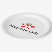 König des Grills Pappteller (Schrägansicht)