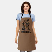 König des Grills personalisierte BBQ-Schürze für P Schürze (Getragen)