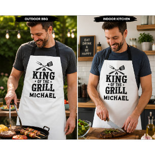 König des Grills Personalisierte BBQ-Schürze für P Schürze