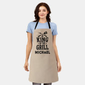 König des Grills Personalisierte BBQ-Schürze für P Schürze (Getragen)