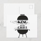 König Des Grills Postkarte (Vorne/Hinten)