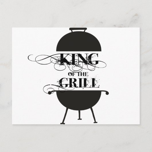 König Des Grills Postkarte (Vorderseite)