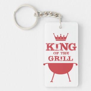 König Des Grills, Rot Schlüsselanhänger