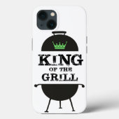 König des Grills, schwarz-grüne Krone Case-Mate iPhone Hülle (Rückseite)