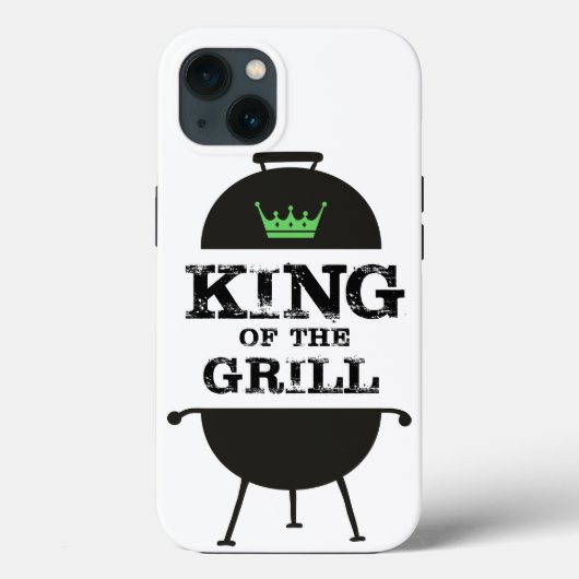 König des Grills, schwarz-grüne Krone Case-Mate iPhone Hülle (Rückseite)