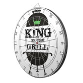 König des Grills, schwarz-grüne Krone Dartscheibe (Vorderseite rechts)