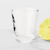 König des Grills, schwarz-grüne Krone Schnapsglas (Rechts)