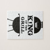 König Des Grills, Schwarz Weiße Krone Puzzle (Horizontal)
