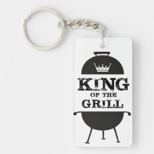 König Des Grills, Schwarz Weiße Krone Schlüsselanhänger