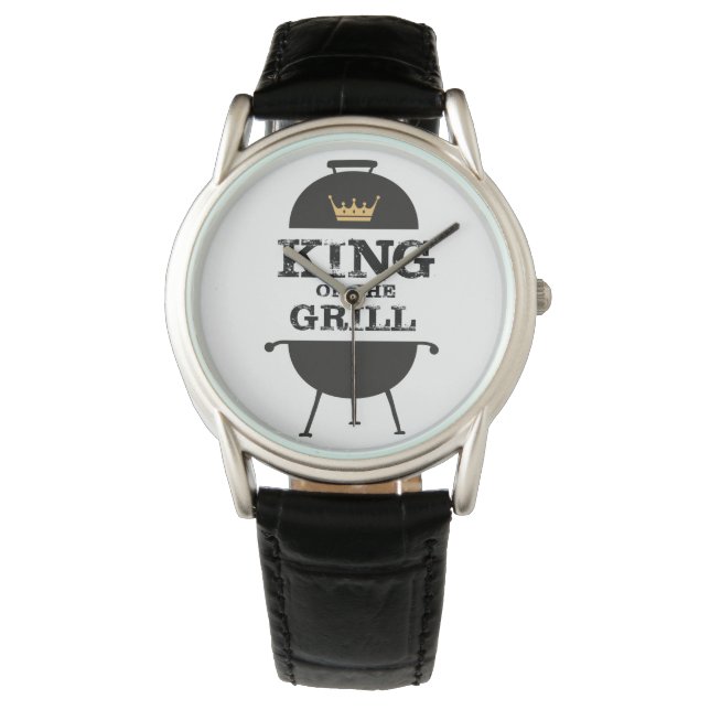 König des Grills, schwarze Goldkrone Armbanduhr (Vorderseite)