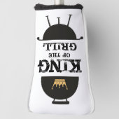 König des Grills, schwarze Goldkrone Golf Headcover (Rotieren 90)