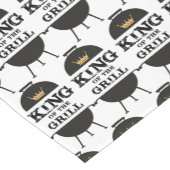 König des Grills, schwarze Goldkrone Kurzer Tischläufer (Ecke)