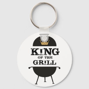 König des Grills, schwarze Goldkrone Schlüsselanhänger