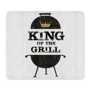 König des Grills, schwarze Goldkrone Schneidebrett