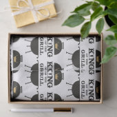 König des Grills, schwarze Goldkrone Seidenpapier (Geschenk)