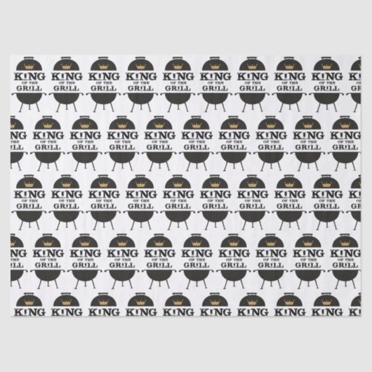 König des Grills, schwarze Goldkrone Seidenpapier (Vorderseite)