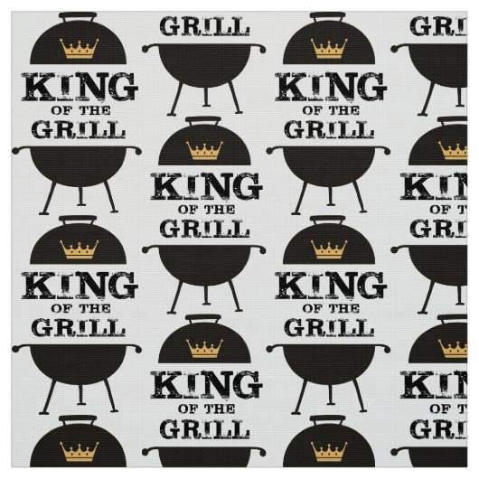 König des Grills, schwarze Goldkrone Stoff (Muster)