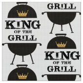 König des Grills, schwarze Goldkrone Stoff (Nahaufnahme)