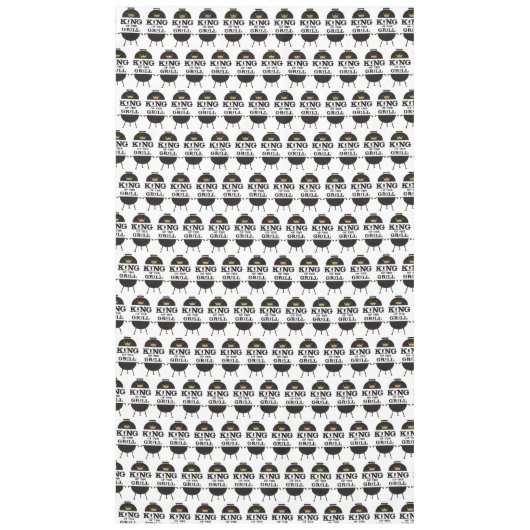 König des Grills, schwarze Goldkrone Tischdecke (Vorderseite)