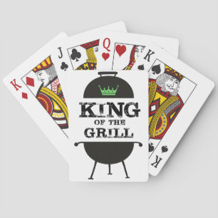 König des Grills, schwarze grüne Krone Spielkarten