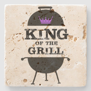 König Des Grills, Schwarze Violette Krone Steinuntersetzer