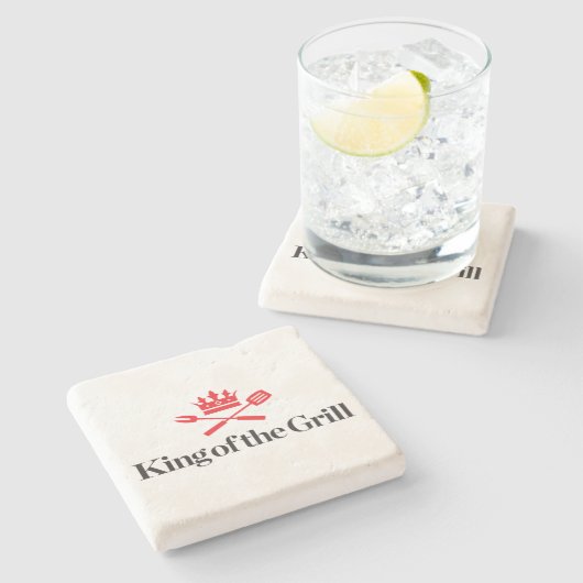 König des Grills Steinuntersetzer (Seitenansicht)