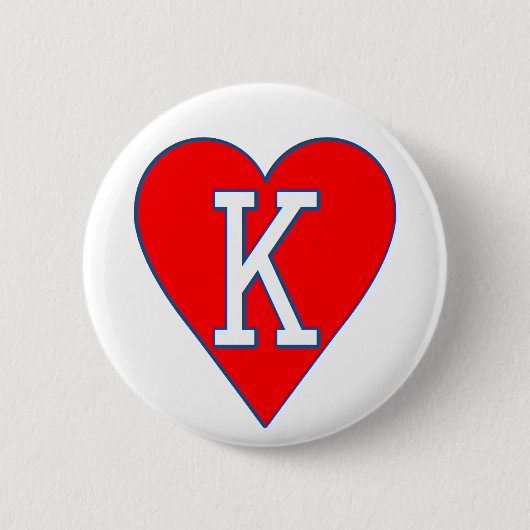 König des Herz-Knopfes Button (Vorderseite)