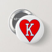König des Herz-Knopfes Button (Vorne & Hinten)