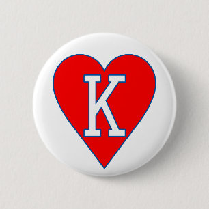 König des Herz-Knopfes Button