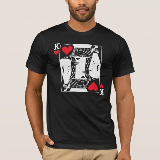 König des Herz-Shirts T-Shirt (Vorderseite)