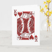 König des Herzens, Vatertag Karte (Gelbe Blume)