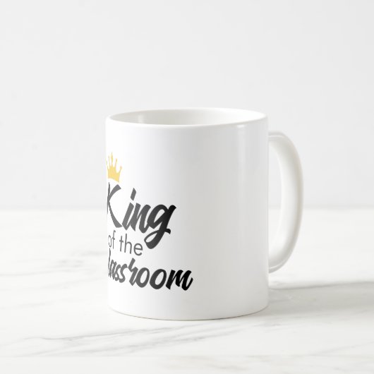 König des Klassenzimmers Cool zurück zum Schulange Kaffeetasse (VorderseiteRechts)
