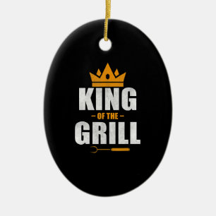 König des Koch vom Grill Grillen & Grillen Liebe Keramik Ornament