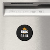 König des Koch vom Grill | Grillen & Grillen Liebe Magnet (In Situ (Geschirrspüler))