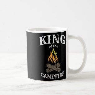 König des Lagerfeuers Lustiges Campen für Camper Kaffeetasse