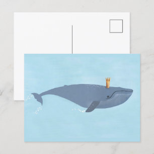 König des Meeres - Krönung des Blauen Wals Postkarte