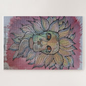 König des Pink Original-Aquarell Puzzle (Horizontal)