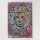 König des Pink Original-Aquarell Puzzle (Vertikal)