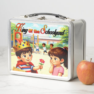 König des Schulhofs Metall Lunchbox