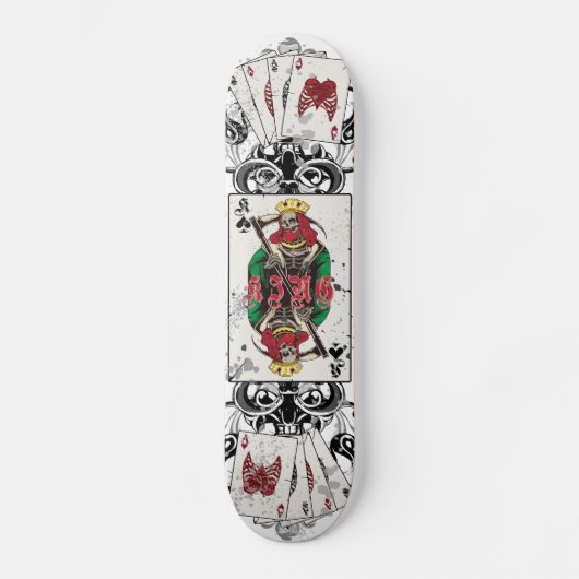 König des Spaten-Schädel-Skateboards Skateboard (Vorderseite)