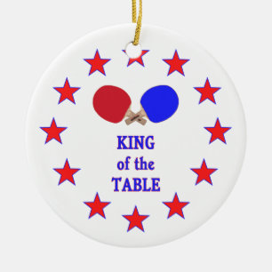 König des Tabellen-Klingelns Pong Keramik Ornament