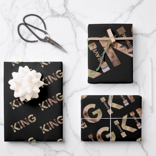 König des Waldes Geschenkpapier Set (Vorderseite)